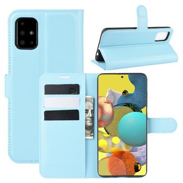 Samsung Galaxy A51 5G Wallet Case with Magnetic Closure - Blue
