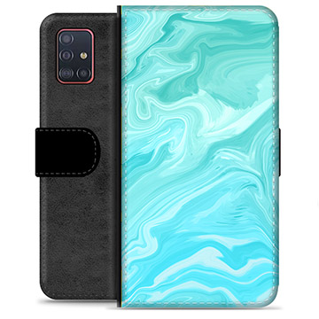 Samsung Galaxy A51 Premium Wallet Case - Blue Marble