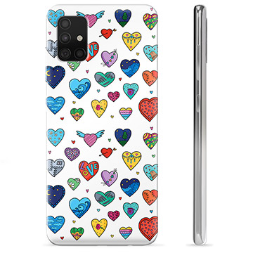 Samsung Galaxy A51 TPU Case - Hearts