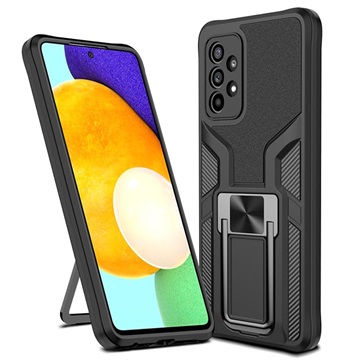 Samsung Galaxy A52 5G, Galaxy A52s Hybrid Case with Metal Kickstand - Black