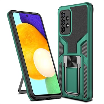Samsung Galaxy A52 5G Hybrid Case with Metal Kickstand - Green