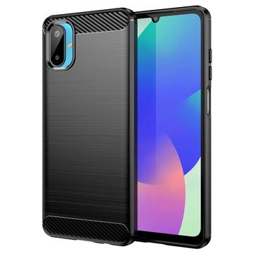 Samsung Galaxy M06/F06 5G Brushed TPU Case - Carbon Fiber - Black