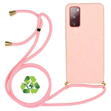 Saii Eco Line Samsung Galaxy S20 FE Case with Strap - Pink