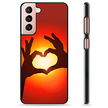 Samsung Galaxy S21 5G Protective Cover - Heart Silhouette