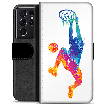 Samsung Galaxy S21 Ultra 5G Premium Wallet Case - Slam Dunk