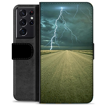 Samsung Galaxy S21 Ultra 5G Premium Wallet Case - Storm