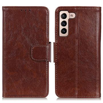 Samsung Galaxy S22 5G Elegant Series Wallet Case - Brown