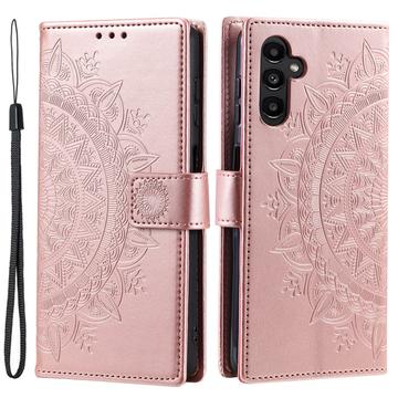 Samsung Galaxy S24 Mandala Series Wallet Case - Rose Gold