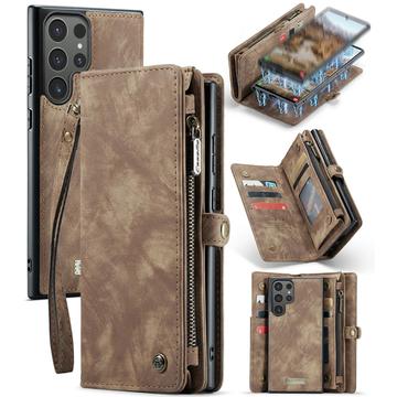 Samsung Galaxy S24 Ultra Caseme 008 2-in-1 Multifunctional Wallet Case - Brown