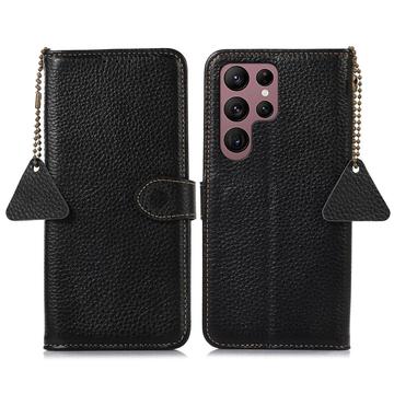 Samsung Galaxy S24 Ultra Wallet Leather Case with RFID - Black