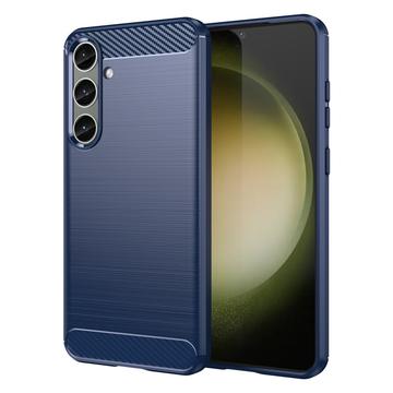 Samsung Galaxy S24+ Brushed TPU Case - Carbon Fiber - Blue