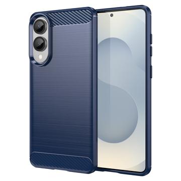 Samsung Galaxy S25 Edge Brushed TPU Case - Carbon Fiber - Blue