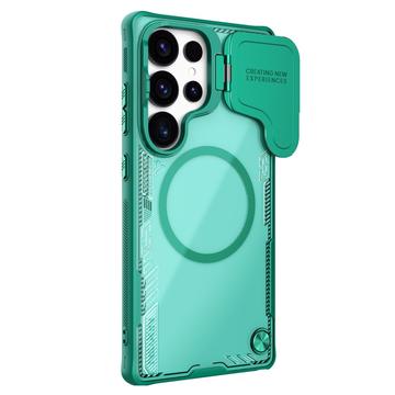Samsung Galaxy S25 Ultra Nillkin IceBlade Prop Magnetic Case - MagSafe Compatible, Slide Lens Lid - Green