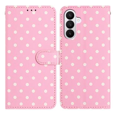 Samsung Galaxy S26 Polka Dot Pattern Wallet Case - Pink
