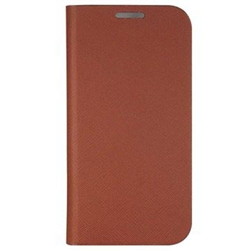 Samsung Galaxy S4 I9500 Anymode Saffiano Wallet Case - Brown