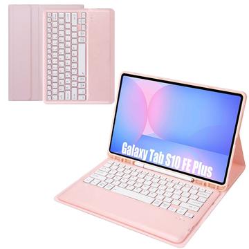 Samsung Galaxy Tab S10 FE+ Bluetooth Keyboard Case - Pink