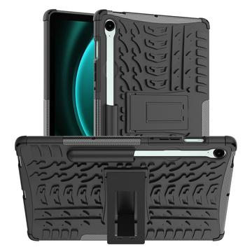 Samsung Galaxy Tab S9 FE Anti-Slip Hybrid Case with Kickstand - Black