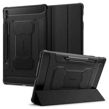Samsung Galaxy Tab S9 FE+ Spigen Rugged Armor Pro Folio Case - Black