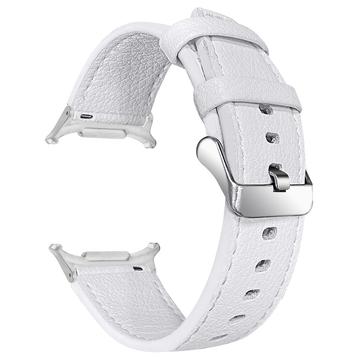 Samsung Galaxy Watch Ultra Leather Strap with Connectors - 47mm - White