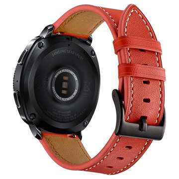 Samsung Galaxy Watch4/Watch4 Classic/Watch5/Watch6 Leather Strap - Red