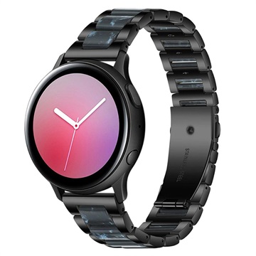 Samsung Galaxy Watch4/Watch4 Classic/Watch5/Watch6 Stainless Steel Strap - Dark Blue / Black
