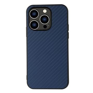 iPhone 15 Pro Max Hybrid Case - Carbon Fiber - Blue