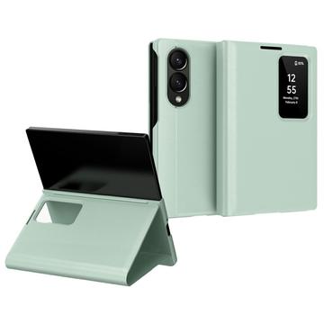 Samsung Galaxy Z Fold8 Smart Clear View Flip Case with Card Slot - Light Green