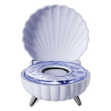 Seashell-Shaped Bluetooth Speaker with RGB Ambient Lighting - Blue