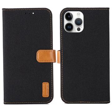 Jeans Series iPhone 14 Pro Wallet Case - Black