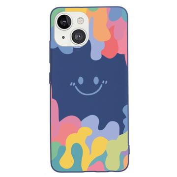 Smile Series iPhone 14 Liquid Silicone Case - Dark Blue