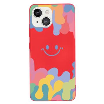 Smile Series iPhone 14 Liquid Silicone Case - Red