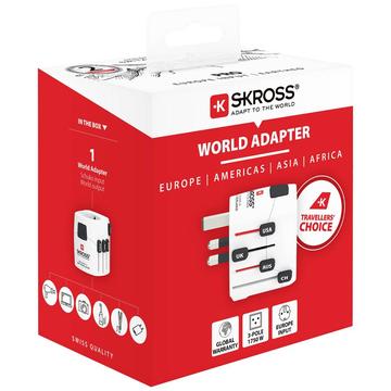 Skross 4-in-1 World Travel Adapter Pro - White