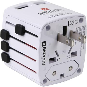 Skross World USB Travel Adapter - 2x USB-A, 12W - White