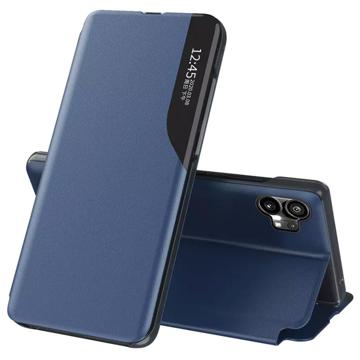 Smart Clear View Nothing Phone (1) Flip Case - Blue