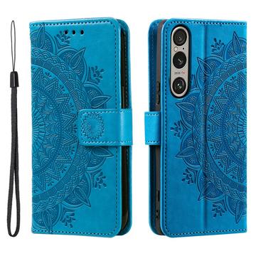Sony Xperia 1 VII Mandala Series Wallet Case - Blue