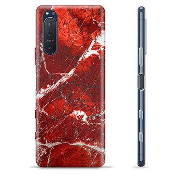 Sony Xperia 5 II TPU Case - Red Marble