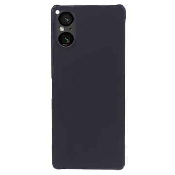 Sony Xperia 5 V Rubberized Plastic Case - Black