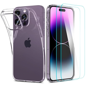 Spigen Crystal Pack iPhone 14 Pro Max Protection Set - Transparent