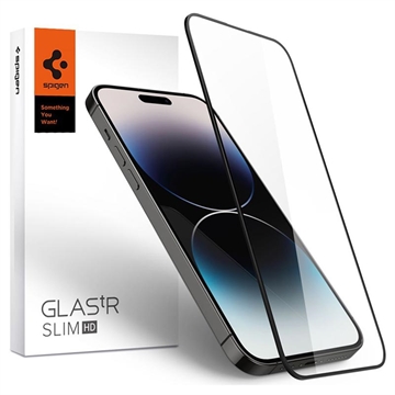 Spigen Glas.tR Slim HD iPhone 14 Pro Max Screen Protector - Black