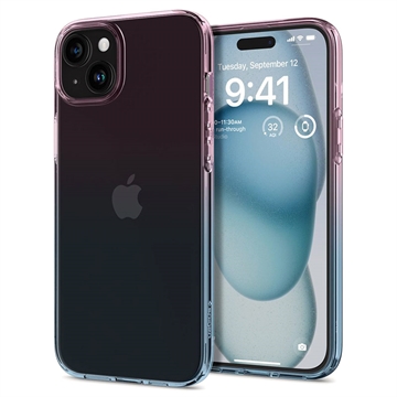iPhone 15 Spigen Liquid Crystal TPU Case - Pink / Blue
