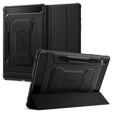 Samsung Galaxy Tab S9 Spigen Rugged Armor Pro Folio Case - Black