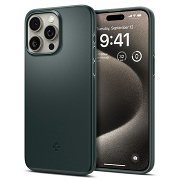 iPhone 15 Pro Max Spigen Thin Fit Hybrid Case - Dark Green