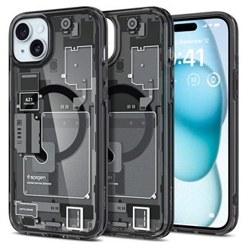 iPhone 15 Plus Spigen Ultra Hybrid Mag Case - Black / Zero One