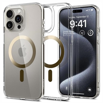 iPhone 15 Pro Spigen Ultra Hybrid Mag Case - Gold / Clear