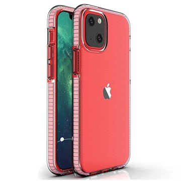 Spring Series iPhone 13 Mini TPU Case - Clear / Light Pink