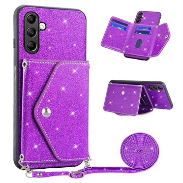 Stardust Samsung Galaxy A14 Case with Card Holder - Purple