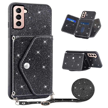 Stardust Samsung Galaxy S23 5G Case with Card Holder - Black