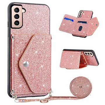Stardust Samsung Galaxy S23 5G Case with Card Holder - Pink