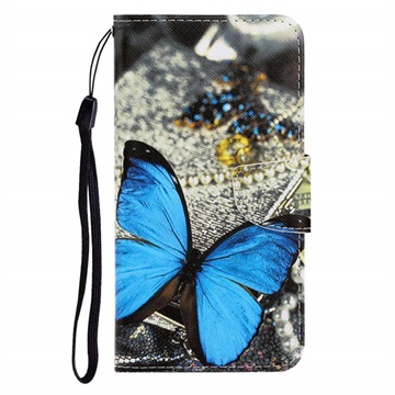 Style Series Samsung Galaxy Note20 Ultra Wallet Case - Blue Butterfly