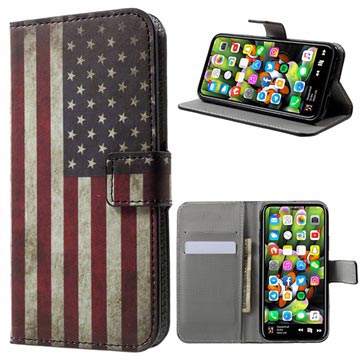 iPhone X / iPhone XS Style Series Wallet Case - Vintage American Flag